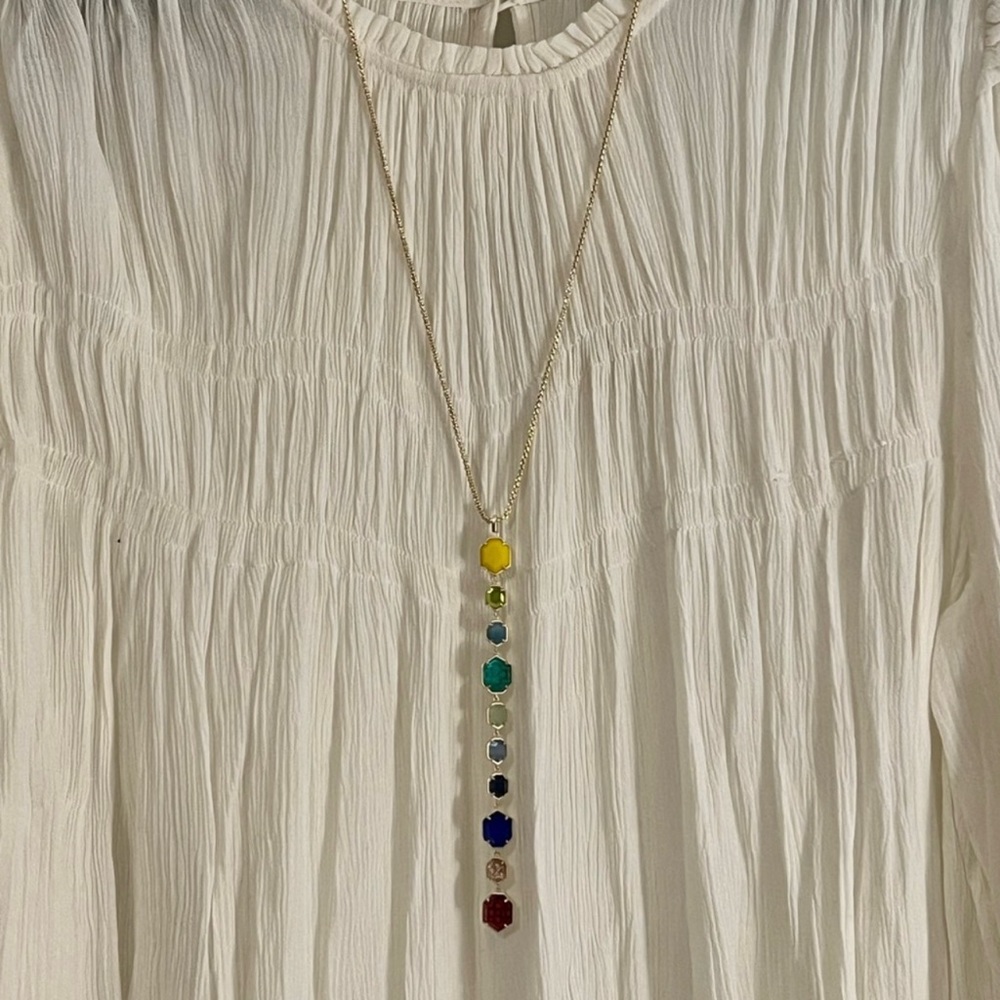 Free People Top NWT Kelsey White Size M Boho Super Versatile Shirred PERFECT😊 - Picture 11 of 16